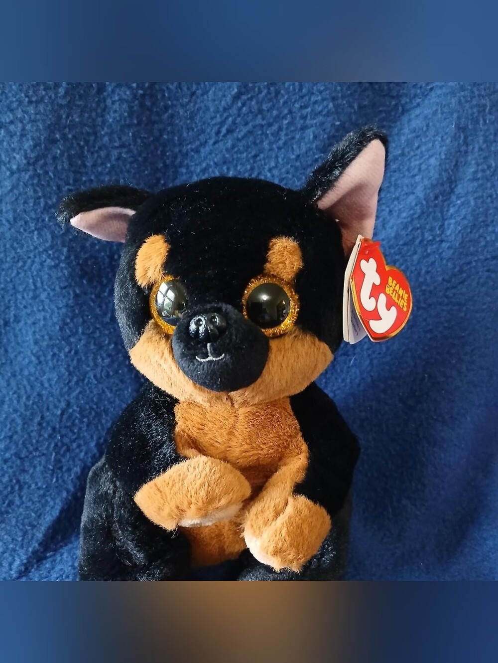 NWT Ty Beanie Baby Bellies FRITZ the Doberman Dog 6" Plush Toy